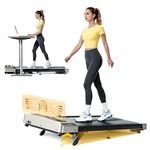 Toputure Walking Pad Treadmill for Home, 3.0HP Brushless Motor Walking Running Machine with Large LED Display, 1%-5%-10% Incline Under Desk Treadmill, Magnetic Remote & Bluetooth App, 100x40cm Belt