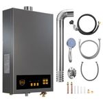 GEARPASS Propane Gas Tankless Water Heater, 5.3 GPM, 130,000 BTU Indoor, On Demand Instant Hot Water Heater with Touch LED Temperature Display and Multi-Protection