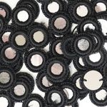Embroiderymaterial Crochet Rings for Embroidery and Craft Purpose (Black, 100 Pieces, 18MM)
