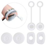 Spill Proof Stopper Silicone,Stanley Cup Spill Proof Stoppers 30oz 40oz Tumbler 2.0 with 2 Straw Cover Sets,2 Round Leak Stoppers and 2 Square Spill Stoppers,Anti-dust Stanley Cup Accessories