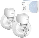 Hands Free Breast Pump 1508, Wearable Breastfeeding Pump,Ultra-Silent Wearable Breast Pump with LCD Display, 2 Modes & 9 Levels Rechargeable Wireless Portable Breast Pump with 21mm/24mm Flanges-White