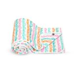 Mee Mee Supremely Absorbent 100% Cotton 2 Layer Premium Soft Baby Towel for New Born | 2 Layers of Muslin & Terry | Washcloth for Kids/Toddlers/Infants/Babies | Pack of 1- Multi Colour Print 75X100 CM