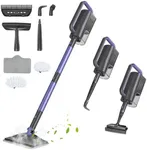 Gatlei Steam Mop, Steam Cleaner with Large-Capacity Water Tank, 2 Washable Pads, 23FT Power Cable floor steamer, Detachable Steam Mops for Floor Cleaning (Purple)