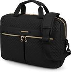 bagsmart Laptop Bag, 15.6 Inch Briefcase for Women Large Laptop Case Computer Bag Office Travel Business (15.6 inch-Black)