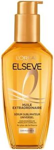 L'Oréal Paris - Elseve Huile Extraordinaire - Soin Sublimateur Universel Nourrissant Multi-Usages - Sans Rinçage - Enrichi en Huiles Rares de Marula & Camélia - Tous Types de Cheveux Secs - 100 ml