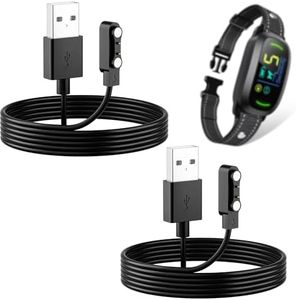 TXWLLIU 2-Pack Charger Replacement for FAFAFROG Dog Bark Collar, Magnetic Charging Cable, Black