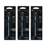 Cross Medium Ballpoint Pen Refill - Black (Pack of 3)