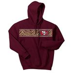 Zubaz Men's NFL San Francisco 49ers Zebra Logo Hoodie, XXL Hooded Sweatshirt, Team Color