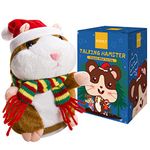 Eocolz Talking Hamster Repeats What You Say Mimicry Pet Plush Buddy Electronic Mouse Interactive Toy Funny Kids Stuffed Toys Children Early Learning for Girl and Boy (Brown)