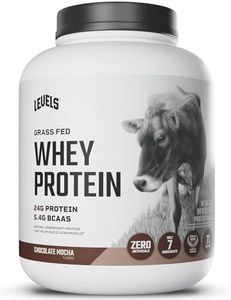 Levels Grass Fed 100% Whey Protein, No Hormones, Chocolate Mocha, 5LB