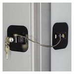 2 Pack Refrigerator Door Locks, Fridge Lock with Keys, File Drawer and Child Safety Cabinet Lock with Strong Adhesive