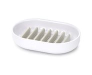 Joseph Joseph Duo Quick-drain Soap Dish holder with removable drying rack, White