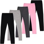 Girls Leggings, Cotton Spandex Stre