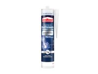 UniBond Stop Mould Silicone Sealant For Kitchen & Bathrooms, Translucent Sealant Repels, Kills and Prevents Mould Growth, Long-Lasting Shower Sealant, 1x274g Cartridge