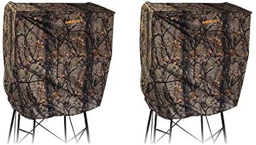 MUDDY 2 Pack Steel 7' Quad Pod Hunting Blind Cover w/Zippered Windows, Camouflage (Stand Not Included)