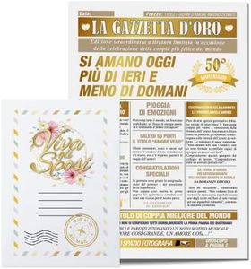 KAÏDENSÏ Idea Regalo Sposi Nozze d'Oro - Maxi Biglietto d'Auguri Originale - Idee Regali Anniversario Originali - Gadget Biglietti Divertenti per Lui e Lei