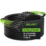 GearIT 8-Channel XLR Snake Cable (50 ft) - 100% Oxygen-Free Copper Snake Wire, Channel Labels, Metal XLR Connectors for Pro Audio - 50 Feet