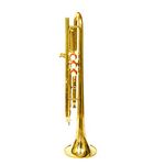 SKYLARK INTERNATIONAL® Golden Brass Polish for Marching Concert Band Trumpet with Hard Case and 7c Mouth Piece