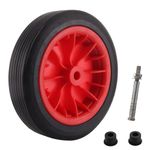 Youyijia 1Pcs 12" Wheelbarrow Wheel 3.50-4.00/8 + 120mm PU Puncture Proof Solid Industrial Wheelbarrow Wheel Replacement Tyre for Most Unicycles Truck Garden Trolley Wheel Barrows