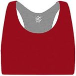 Bleuet Aster Racerback - Girls Ultra Soft Reversible Racerback Bra - Everyday Comfortable Bra (22, Chili-Sleet)