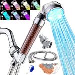 7 Color LED Handheld Shower Head with Hose and Shower Nozzle Intexca