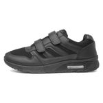 XL Aragon Mens Mesh Easy Fasten Trainers - Size 8 UK - Black