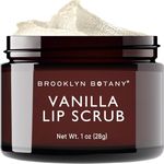 Brooklyn Botany Lip Scrub Exfoliator 28 g – Lip Moisturizer for Dry Lips and Chapped Lips – Gentle Lip Exfoliator for Smooth and Brighter Lips – Vanilla Flavor