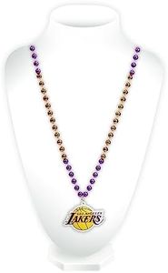 NBA Beads with Medallion, BDM82001, Los Angeles Lakers