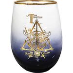 Spoontiques Deathly Hallows Stemless Glass, 20 Ounces, Black