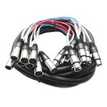 Seismic Audio-SARLX-8x25-8 Channel XLR Snake Cable-25 Feet Long-Pro Audio Snake for Live Live, Recording, Studios, and Gigs-Patch, Amp, Mixer, Audio Interface 25-Feet