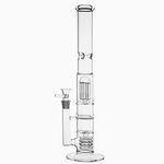 RORA 17" Glass Bong 18.8mm Big Glass Bongs Water Pipe 3 Honeycomb Perc Birdcage Clear Pipe Tube with 18 mm Joint Slide Bowl (Clear)