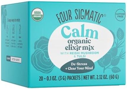 Reishi Mushroom Elixir Mix by Four Sigmatic | Coffee Alternative with Organic Reishi Mushroom Powder, Tulsi, Rose Hips & Mint | Support Stress & Sleep | Decaf, Vegan, Gluten-Free & Keto | 20 Packets