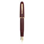 Jinhao 9019 Fountain Pen #8 Medium Nib, Red with Golden Clip Big Size Resin Office Writing Pen with High Capacity Ink Converter