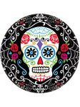 Amscan International ltd 721519 Day of The Dead Dinner Paper Plates 23cm-18 Pcs, 23 cm