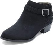 LifeStride Women's Adriana Ankle Bootie, Black Micro, 10 Wide