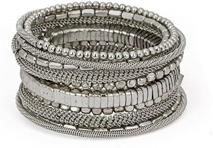 SPUNKYsoul Handmade Bohemian Coil in Silver Bracelet for Women Collection