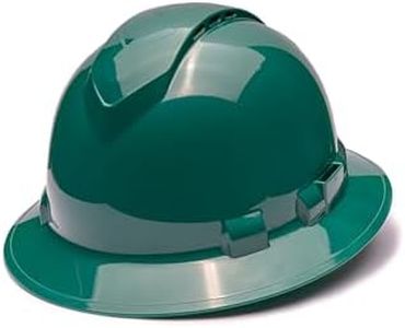 Pyramex Ridgeline Full Brim Hard Hat 4 Point Ratchet Vented Green