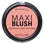 Rimmel London Maxi Blush Pigmented Powder Blusher, Third Base, 9 g