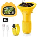 Wembley Kids’ Microscope for Kids | Portable Microscope for Kids with 1000x Zoom | 2MP Lens for Photo & Video | STEM Learning Toy with HD Screen & LED Lights | Educational Toy for Boys & Girls of 3+