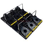 Roshield 6 x Mouse Trap, 6 Pack Heavy Duty Reusable Snap Traps that Kill Instantly, High Sensitive Mice Catcher UK, Safe and Effective Rodent Trap for Indoors and Outdoors, Easy Set-up & Clean