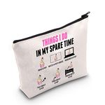 MEIKIUP Things I Don in My Spare Time K-pop Merchandise Korean Drama Fan Gift K-Drama Girl Makeup Bag (Spare Time K-pop Bag)