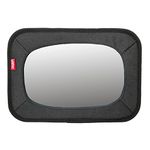 Shatterproof Rear Facing Backseat Baby Mirror, Black