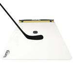 Kasifei Hockey Shooting Pad with Rebounder, 48'' x 24'' Professional Hockey Training Equipment for Shooting, Synthetic Ice for Hockey Passing and Stickhandling