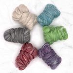 Revolution Fibers Cascade Range Wool Roving Variety Pack | 6 Super Soft, Luxurious Blended Colors of Merino & Alpaca Fiber | Perfect for 3D Needle Felting, Wet Felting & Spinning