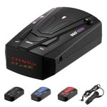 Speeder Pro Radar Detector Car Radar & Speed Camera Detector Long Range Detection 360° Omnidirectional Monitoring Voice Alerts Early Warning for Speed Traps & Photo Capture (Blakc)