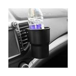 CGEAMDY Car Cup Holder, Car Interior Organizer Bracket Drink Holder, Universal Coffee Drink Bottle Holder Hanging Car Air Vent Outlet, Multifunction Cars Cup Holders for Beverage Bottle(Black)