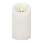 Darice Classic 3 In. W X 6 In. H White Pillar Candle with Timer