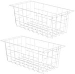 LOCVCDA 16.5" Freezer Baskets for Chest Freezer, Chest Freezer Organizer with Handle, Metal Wire Fridge Organizer Bins Deep Freezer Organizer Bin