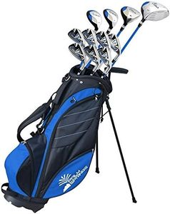 Palm Springs Golf VISA Mens +1" TALL GRAPHITE & STEEL Club Set & Stand Bag