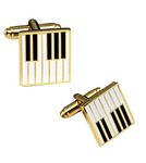 Zivom® Piano Music Black & White Gold Cufflink Office Corporate Formal Party French Cufflink Pair Men Shirt Suit Blazer In Gift Box